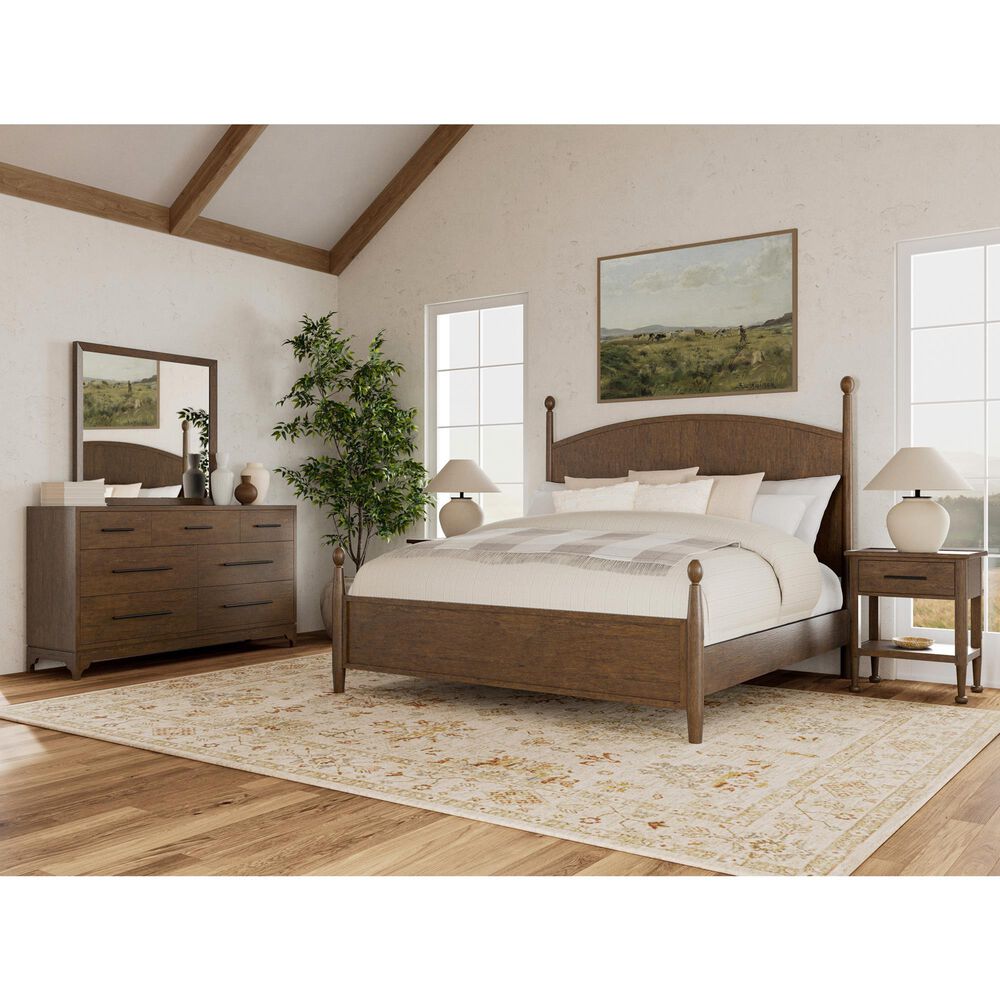 Riverside Furniture Calhoun Queen Panel Bed in Whiskey Oak, , large