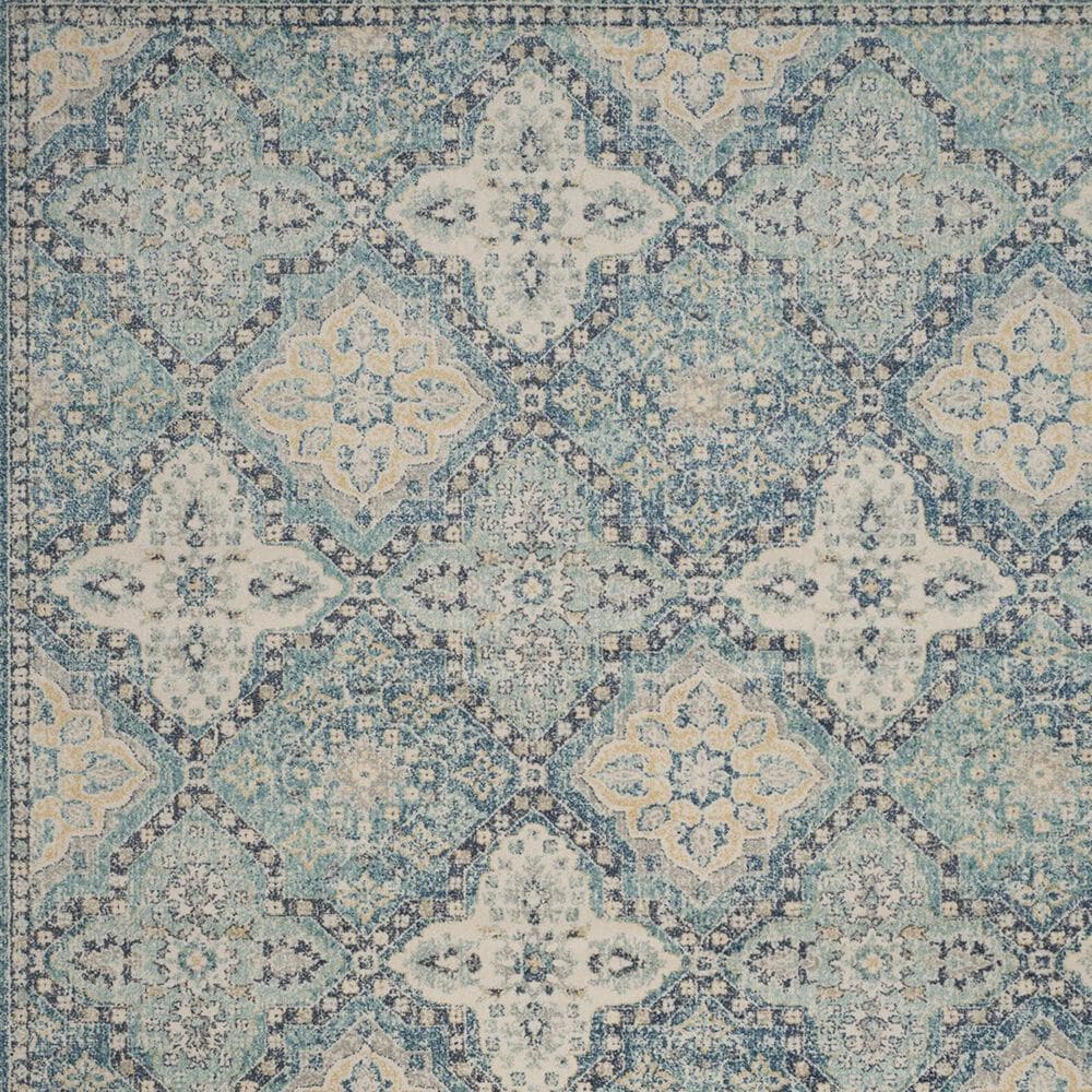 Safavieh Evoke EVK274C 5&#39;1&quot; Square Light Blue and Ivory Area Rug, , large
