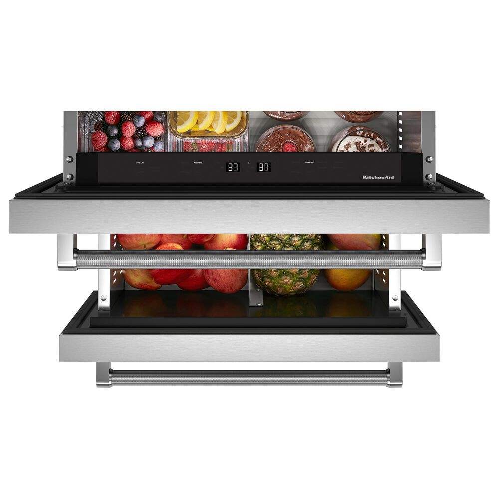 KitchenAid 4.44 Cu. Ft. Undercounter Double-Drawer Refrigerator in Black and Stainless Steel, , large