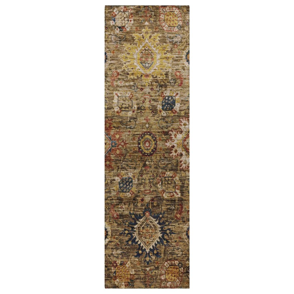Dalyn Rug Company Silk Road Clove, Brown, Gold, Copper and Charcoal 2"3" x 7"6" Runner, , large