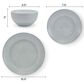 Lifetime Brands Felicity 12-Piece Dinnerware Set in Gray, , large