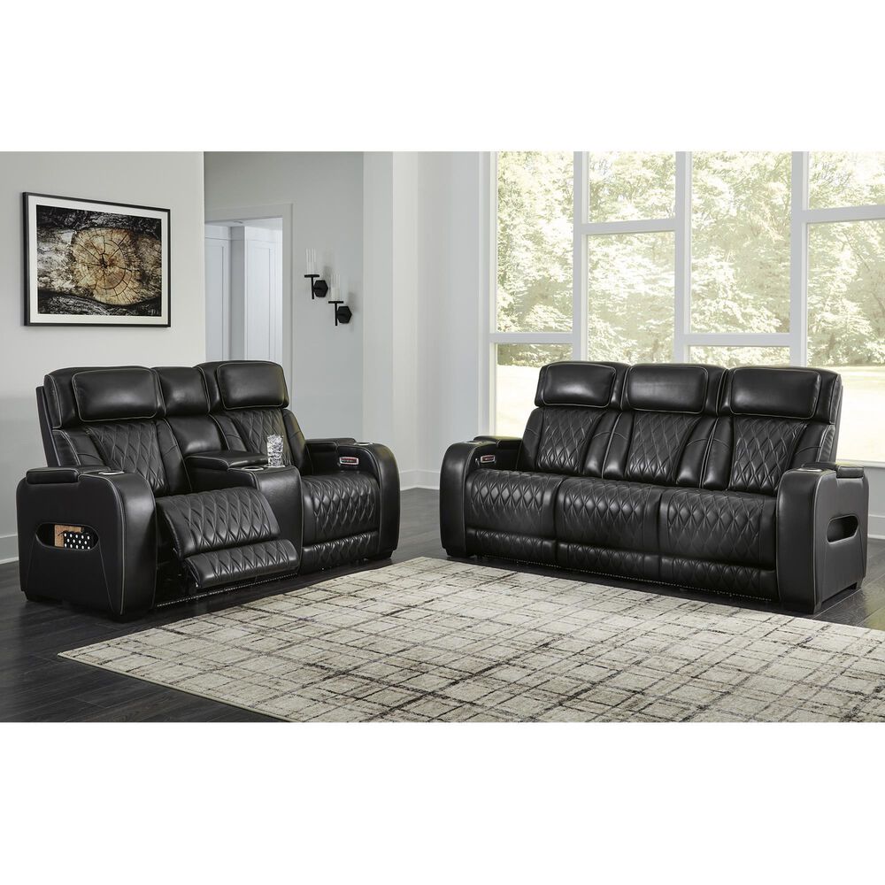 Ashley Boyington 2-Piece Power Reclining Living Room Set in Black, , large