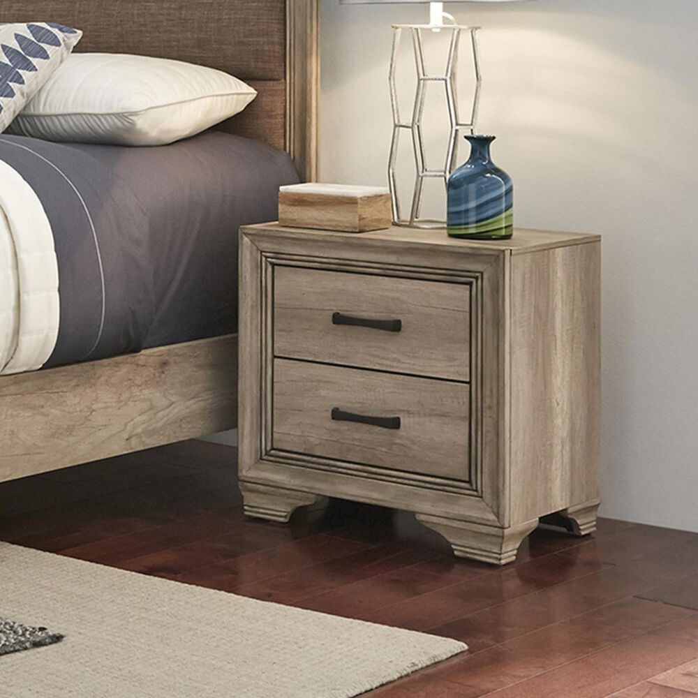 Belle Furnishings Sun Valley 2 Drawer Nightstand in Sandstone, , large
