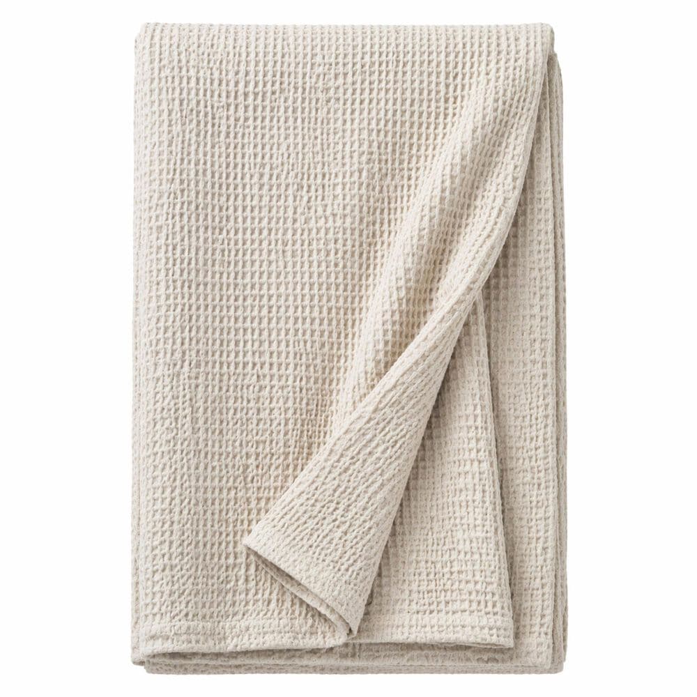 Trade Linker Full/Queen Waffle Weave Knit Throw Blanket in Stone, , large