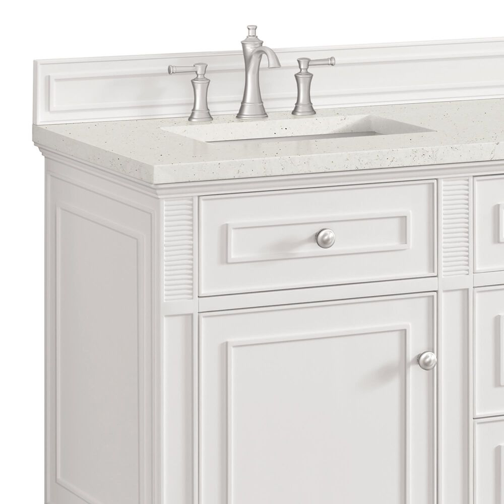 James Martin Vanities Lorelai 60&quot; Double Vanity in Bright White with 3 cm Lime Delight Quartz Top, , large