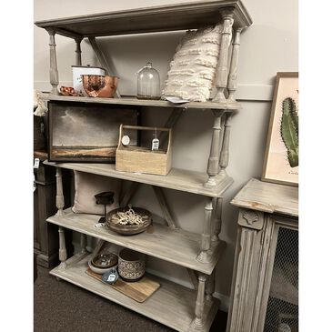 Santa Fe Rustic Pedestal Bookshelf in Medium Carded, , large