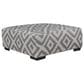 Albany Furniture Cocktail Ottoman in Silver and White, , large
