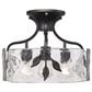 Golden Lighting Calla 3-Light Semi-Flush in Natural Black, , large