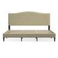 Glideaway Leighford King Upholstered Platform Panel Bed in Beige, , large