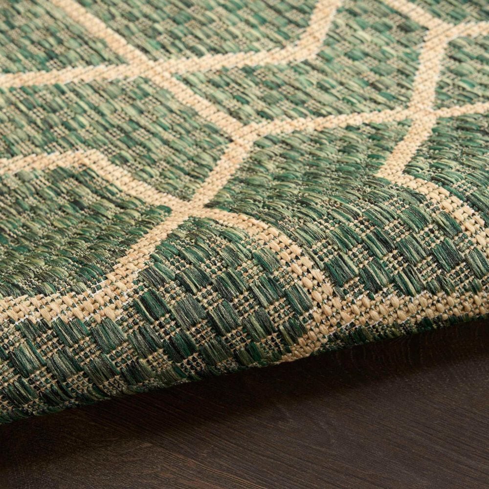 Nourison Horizon HOZ01 Green 3&#39; x 5&#39; Indoor/Outdoor Area Rug, , large