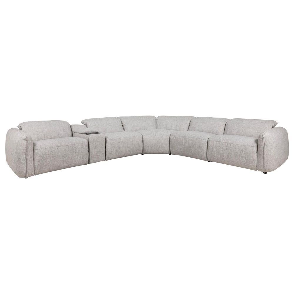 Interlochen 6-Piece Power Reclining Sectional with Power Headrests in Cloud, , large