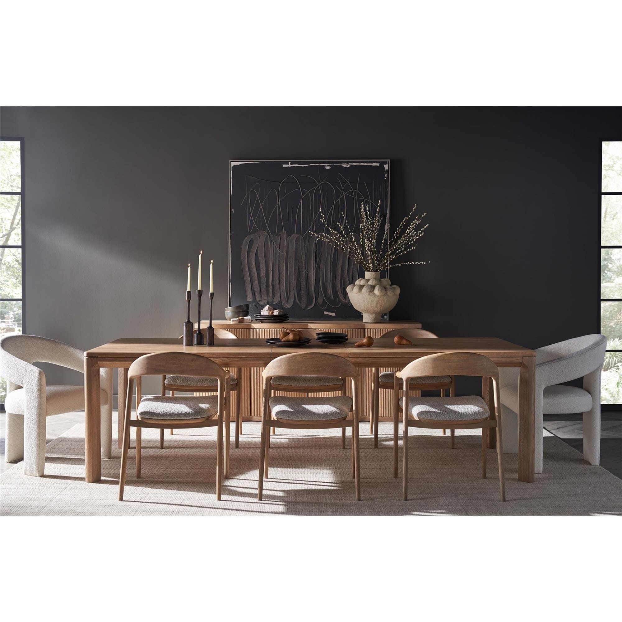 Universal Industries Malone Dining Table in Natural Oak