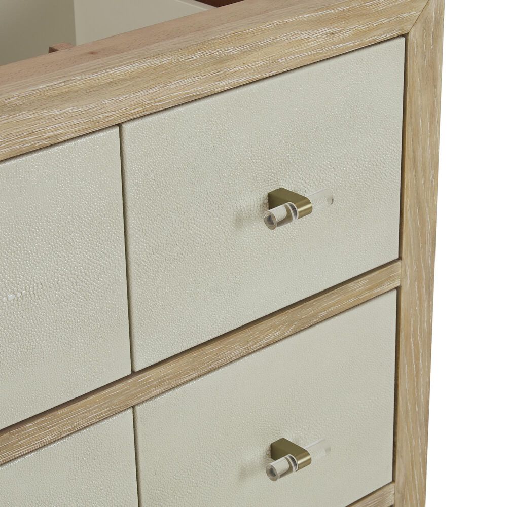 James Martin Vanities Celeste 48&quot; Single Vanity in Sun-washed Oak with Embossed Shagreen and with 3 cm Arctic Fall Solid Surface Top, , large