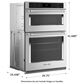 Whirlpool 30" Wall Oven Microwave Combo with Air Fry in Fingerprint Resistant Stainless Steel, , large