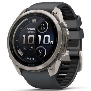 Garmin fenix 9 Pro inReach Smartwatch 51mm Titanium with Graphite and Black Silicone Band, , large