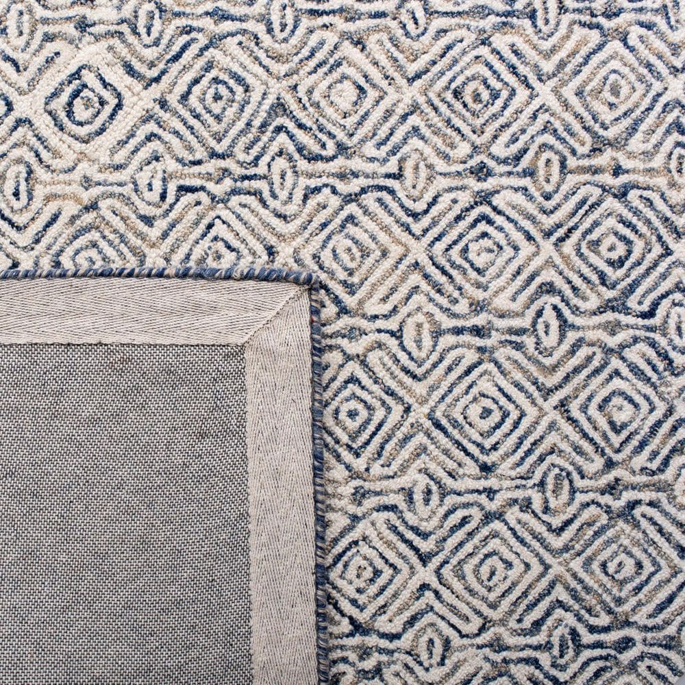 Safavieh Micro-Loop MLP526N 3&#39; Square Navy and Ivory Area Rug, , large