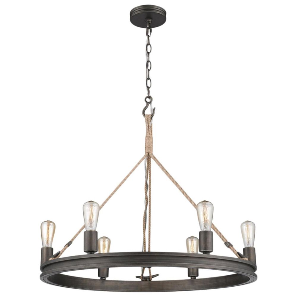 Golden Lighting Chatham 6-Light Chandelier in Gunmetal Bronze, , large