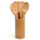 Lipper International Bamboo Tool Holder with 4 Kitchen Tools Set, , large