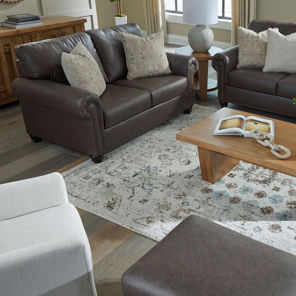 Ashley Roxmere Stationary Loveseat in Umber, , large