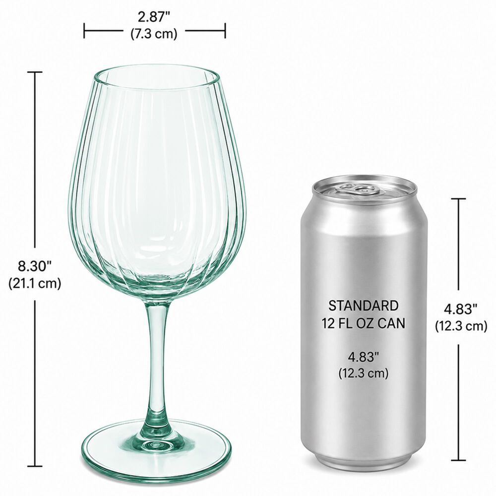 LeadingWare Linea 24 Oz Wine Glass in Green, , large