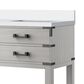 Lexora Home Norwalk 60" Double Bathroom Vanity in White Oak with White Cultured Marble Top  and Rectangle Sink, , large