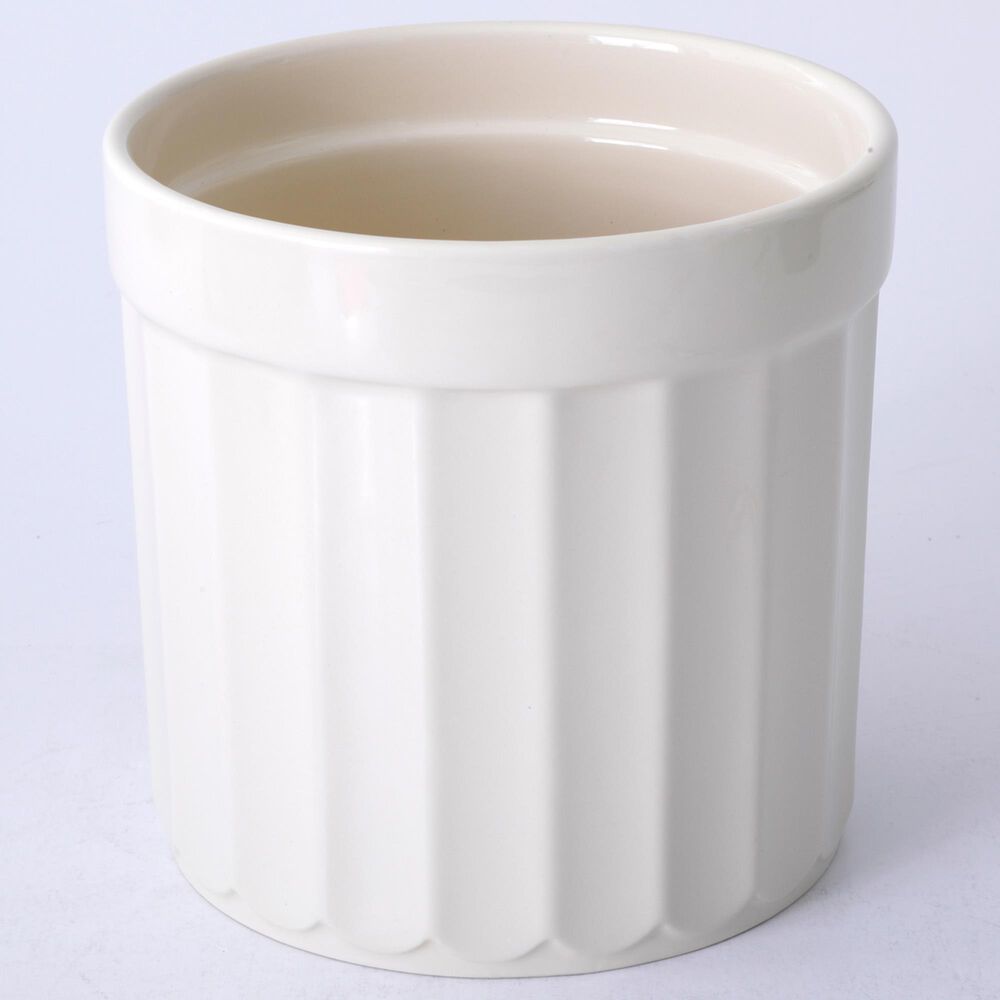 Gibson Overseas, Inc Broadbrook 6.5" Utensil Crock in Cream, , large