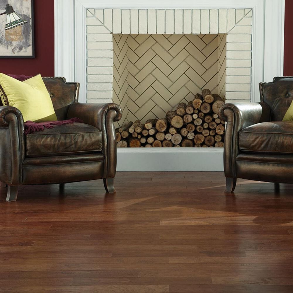 Mullican Flooring Lincolnshire Champagne Hickory 5" Hand Scraped Hardwood, , large