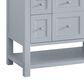 James Martin Vanities Breckenridge 72" Double Bathroom Vanity in Serenity Blue with Single Hole 3 cm White Zeus Quartz Top and Rectangular Sinks, , large