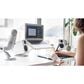 Kanto Angled Desktop Speaker Stand for Small Speakers in White (Set of 2), , large