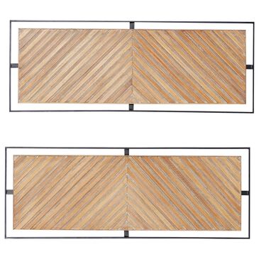 Maple and Jade 12" x 32" Farmhouse Wall Decor in Brown and Black (Set of 2), , large