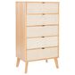 Linon Home Decor Collett 5-Drawer Chest in Natural, , large