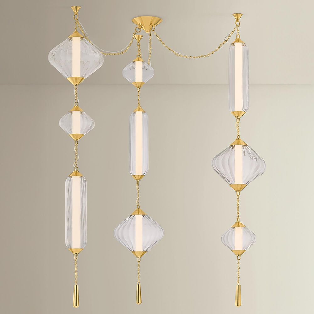 Troy Lighting Fiorello 9-Light Chandelier in Vintage Polished Brass, , large