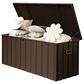 Hearth and Haven 190-Gallon Outdoor Storage Deck Box with Hydraulic Piston in Dark Brown, , large