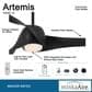 Minka-Aire Artemis 58" Smart Celling Fan with LED Light in Coal, , large