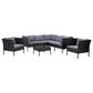 CorLiving Parksville 8-Piece Patio Sectional Set in Black/Gray, , large