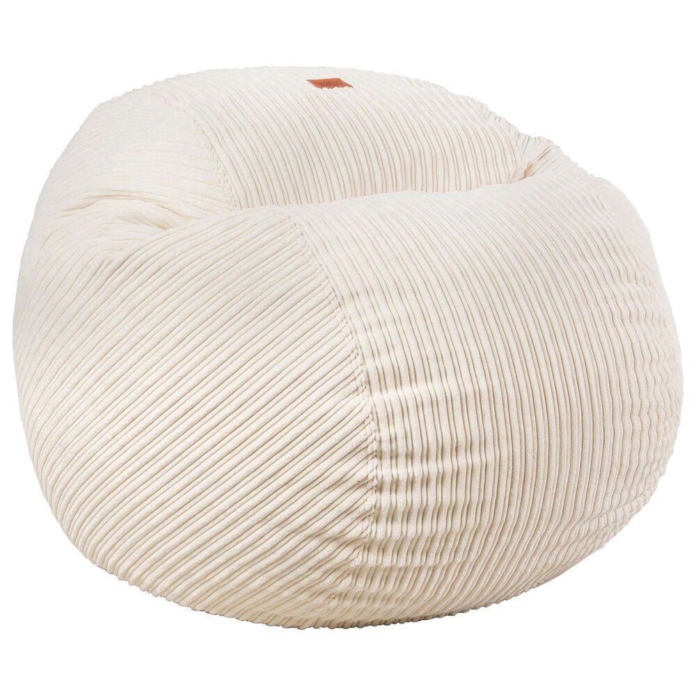 Bean Bag Nest Chairs Terry Corduroy Queen Chair in Ecru NFM