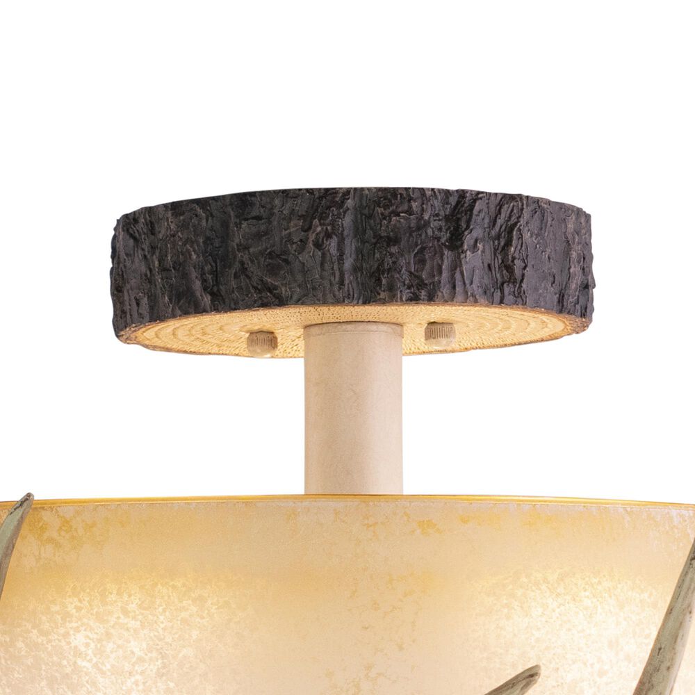 Vaxcel Lodge 3-Light Semi Flush Mount in Noachian Stone, , large