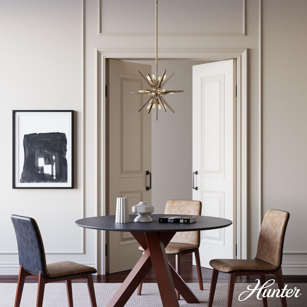 Hunter Jupiter Star 18&quot; 12-Light Pendant in Alturas Gold, , large