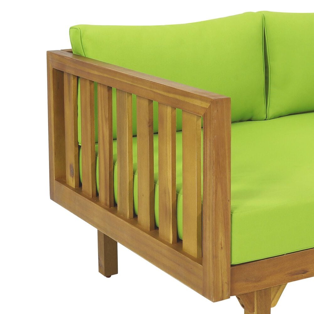 Hearth and Haven Claremont Outdoor Sofa Daybed in Green, , large