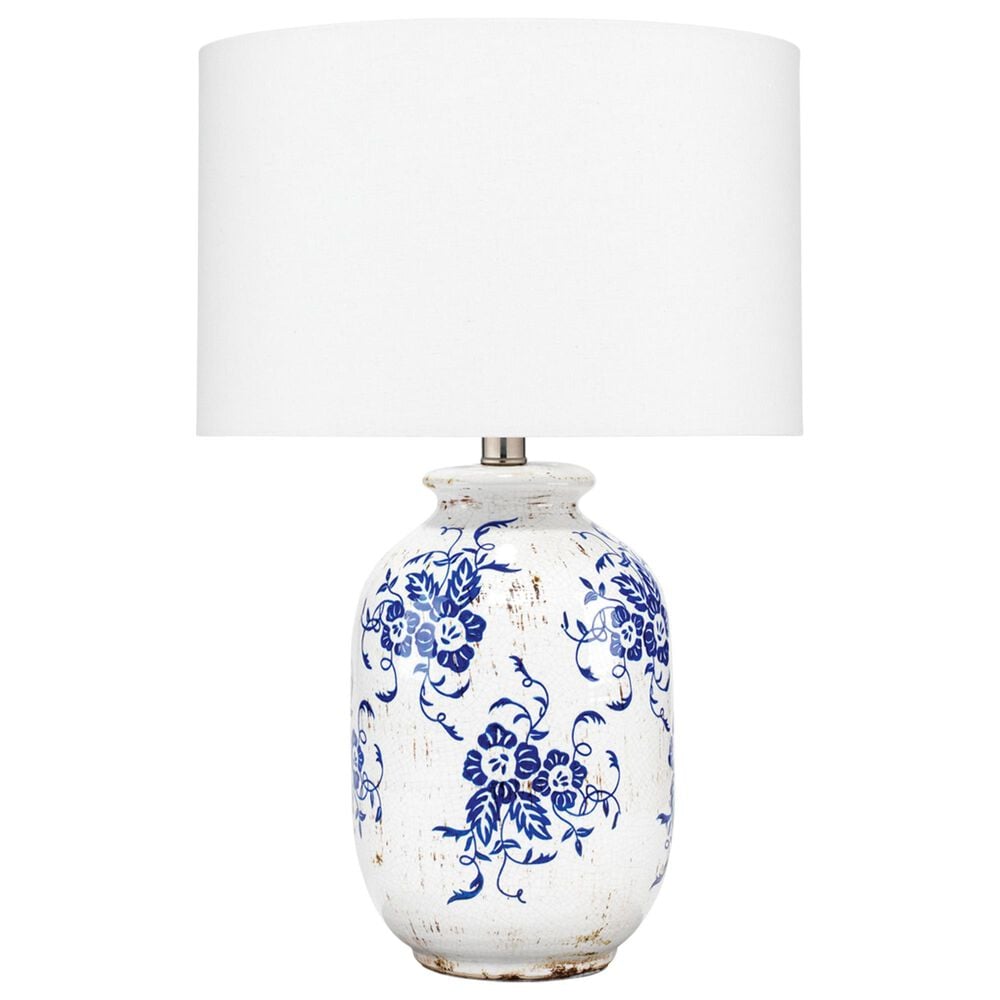 Splendor Living Norhaven Table Lamp in Distressed White and Blue, , large