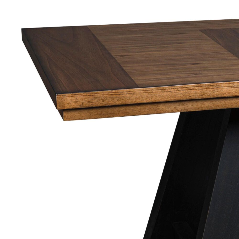 Ashley Greddinton 7-Piece Rectangular Extension Dining Set with Black Chairs in Medium Brown and Black, , large