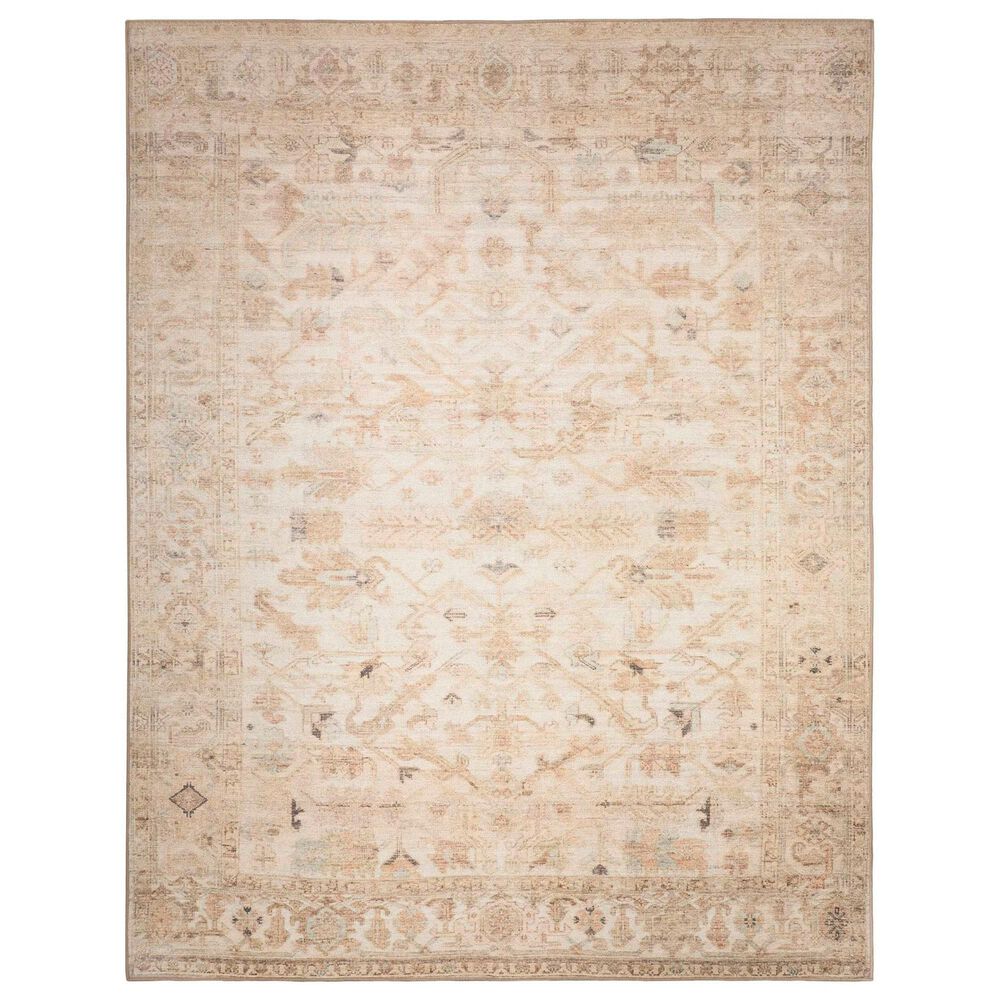 Nourison Vintage Washables Beige 5"3" x 7"3" Area Rug, , large