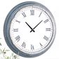 Maple and Jade 23" x 23" Wall Clock in White and Blue, , large