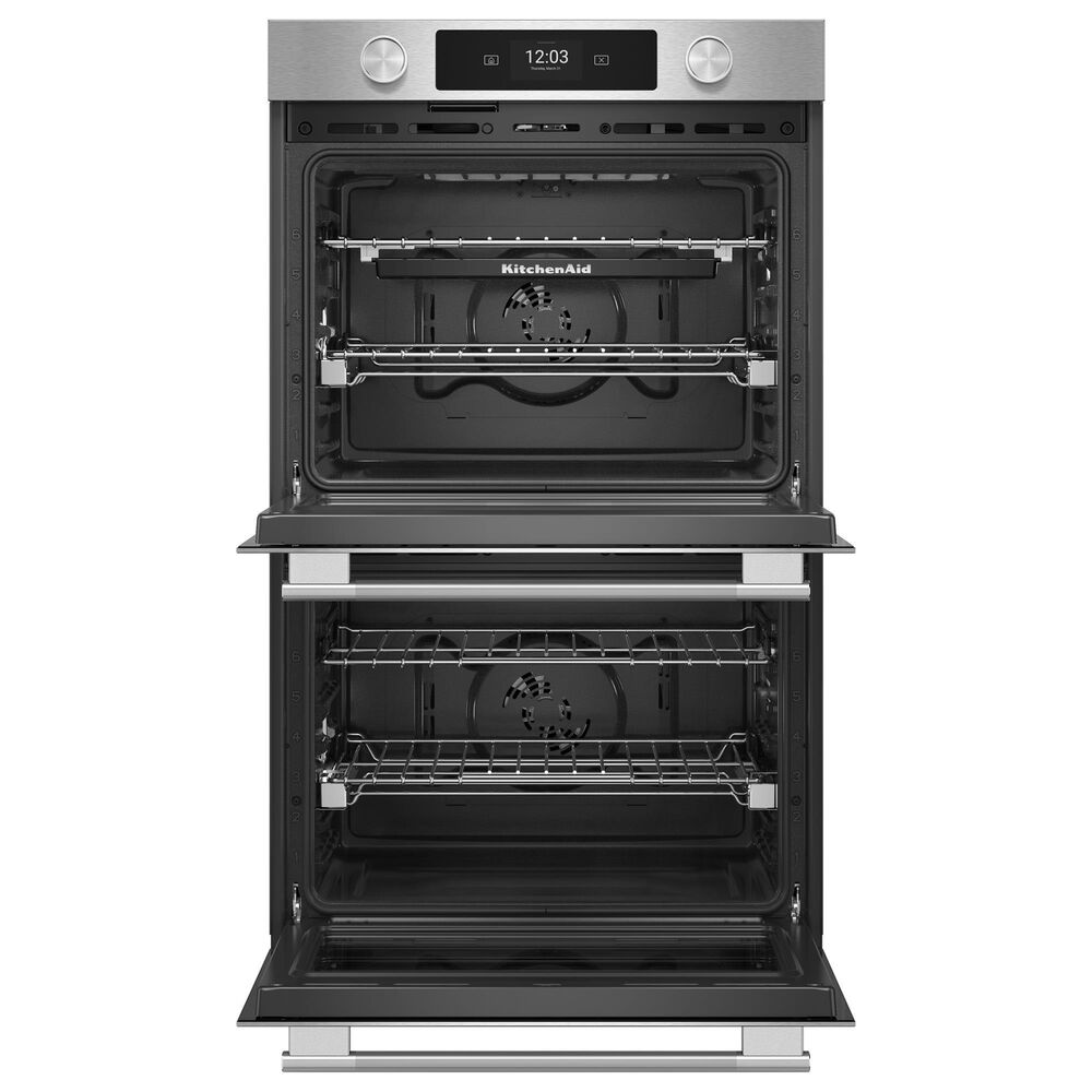 KitchenAid 10 Cu. Ft. Smart Electric Double Wall Oven with Intelligent Cooking Camera in PrintShield Stainless Steel, , large
