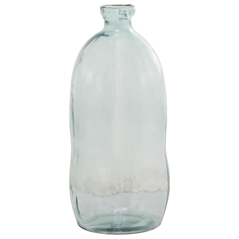 Maple and Jade Spanish Bottle Neck Abstract Decorative Vase in Tinted Light Blue, , large