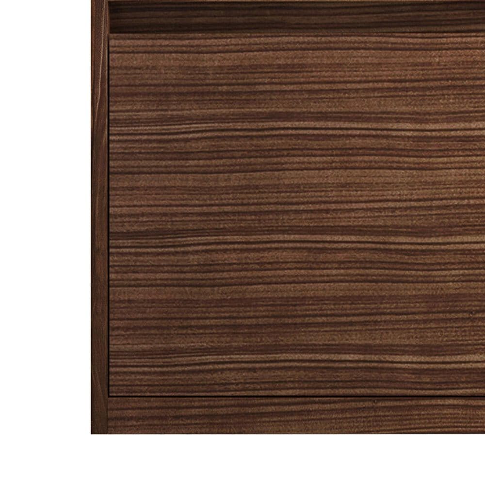 James Martin Vanities Mantova 31.5&quot; Single Vanity in Mid-Century Walnut and Brushed Nickel with 3 cm Charcoal Black Composite Stone Top and Rectangular Sink, , large