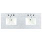 James Martin Vanities Myrrin 60" Double Vanity in Bright White with 3 cm Carrara White Marble Top, , large