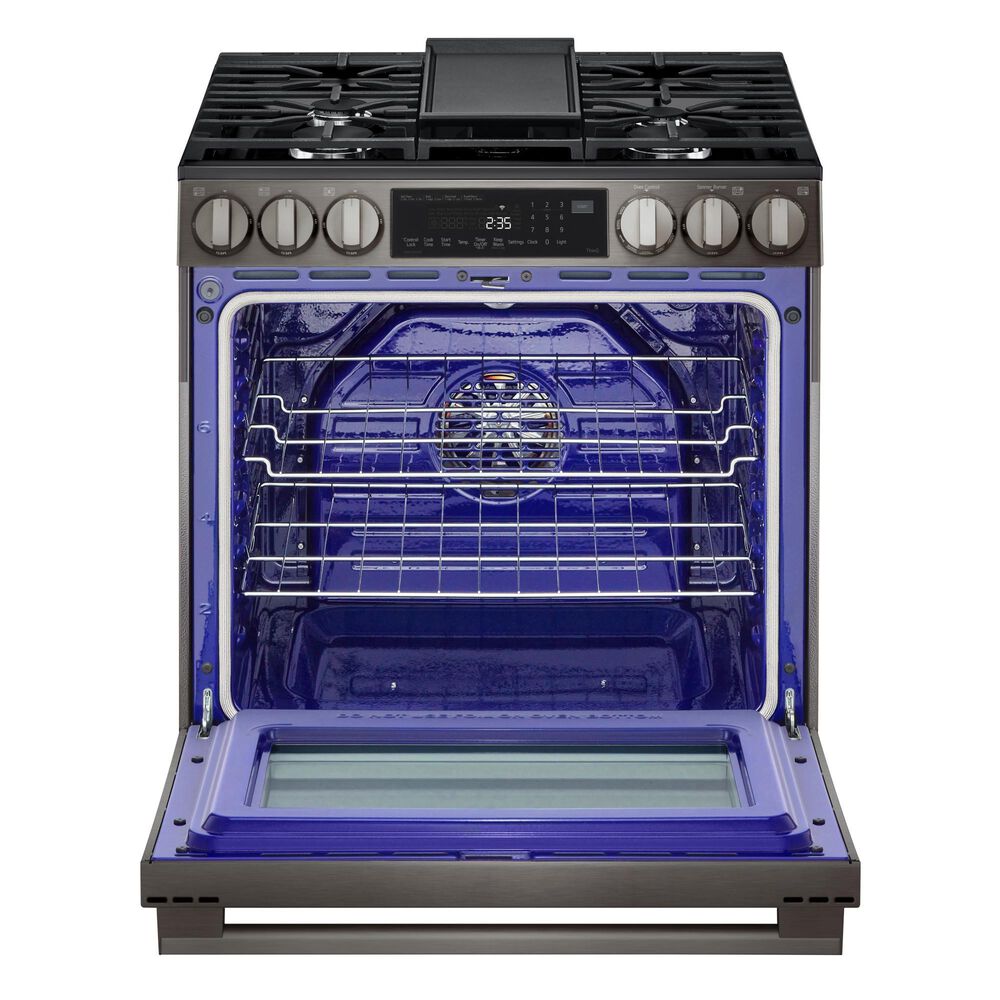 LG 6.3 Cu. Ft. Smart Gas Slide-In Range with ProBake Convection InstaView and Air Fry in Black Stainless Steel, , large
