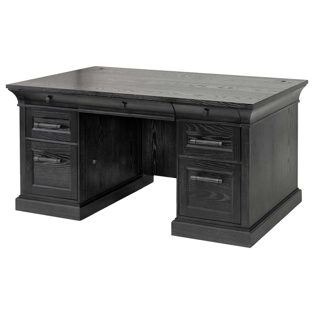 Wycliff Bay Willow Lane Double Pedestal Executive Desk in Ebony Black, , large