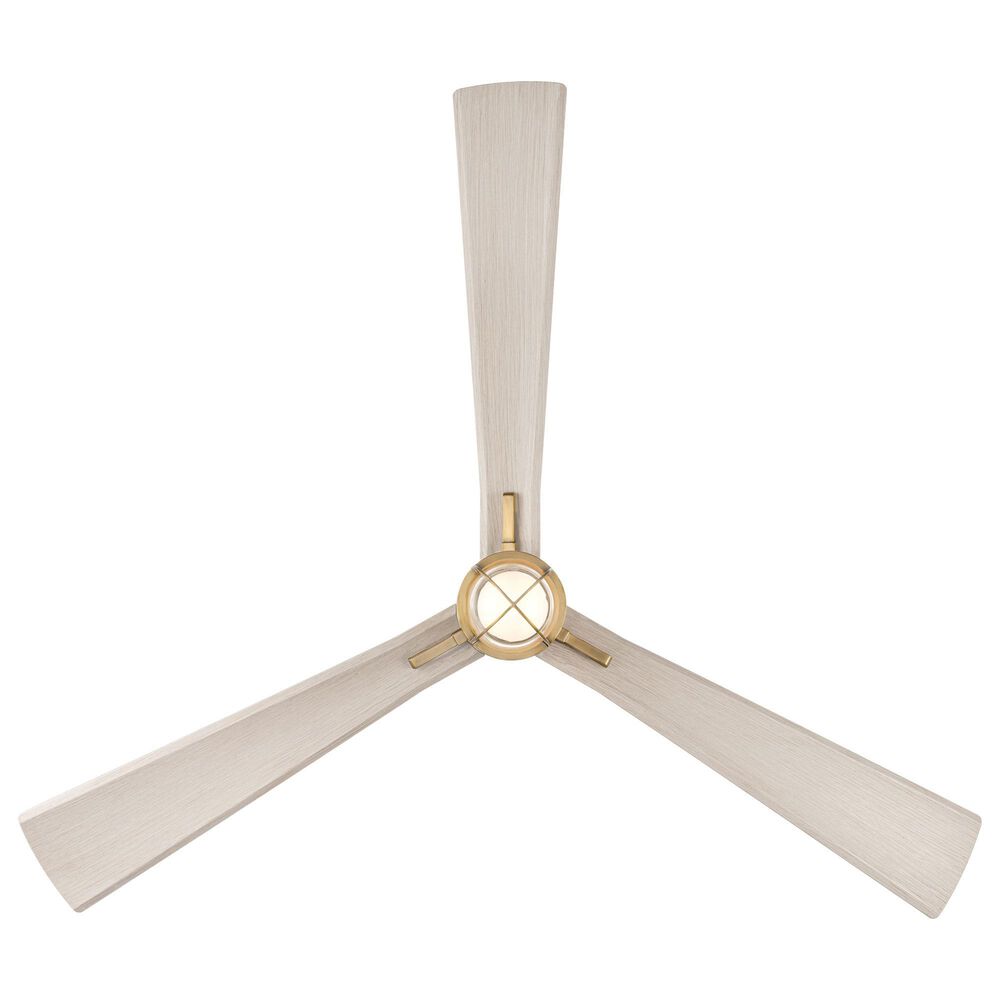 Minka-Aire Nauticus 65" Smart Indoor/Outdoor Ceiling Fan with Warm Coastal Driftwood Blades in Legacy Brass, , large